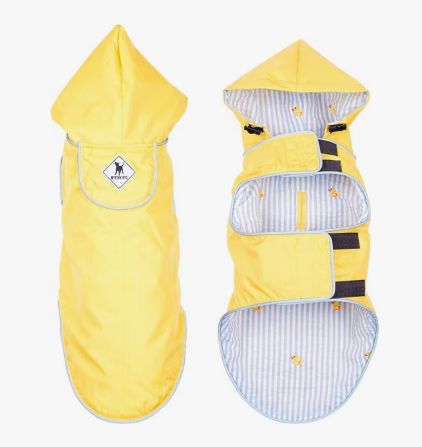 The Worthy Dog Seattle Slicker Dog Jacket, Yellow, X-Large