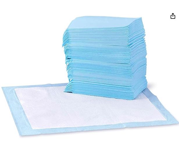 Amazon Basics Dog and Puppy Pee Pads with Leak-Proof Quick-Dry Design for Potty Training
